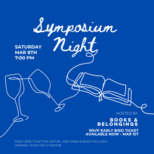Load image into Gallery viewer, The Symposium Night
 ร้านหนังสือและสิ่งของ เป็นร้านหนังสือภาษาอังกฤษหายาก และร้านกาแฟ หรือ บุ๊คคาเฟ่ ตั้งอยู่สุขุมวิท กรุงเทพ