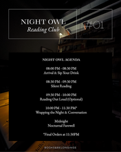 โหลดรูปภาพลงในเครื่องมือใช้ดูของ Gallery Night Owl Reading Club #01
 ร้านหนังสือและสิ่งของ เป็นร้านหนังสือภาษาอังกฤษหายาก และร้านกาแฟ หรือ บุ๊คคาเฟ่ ตั้งอยู่สุขุมวิท กรุงเทพ