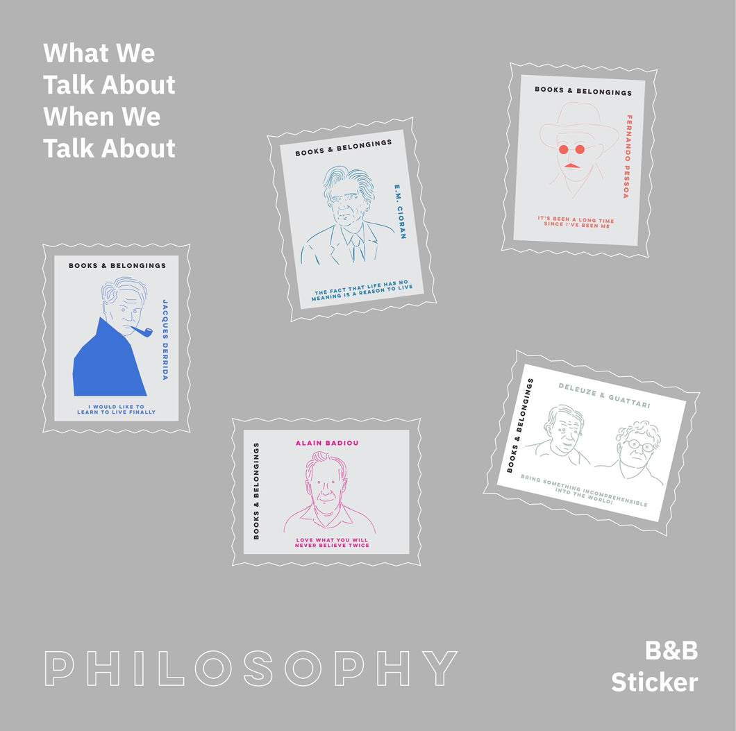 What We Talk About, When We Talk About Philosophy - Sticker Set ร้านหนังสือและสิ่งของ เป็นร้านหนังสือภาษาอังกฤษหายาก และร้านกาแฟ หรือ บุ๊คคาเฟ่ ตั้งอยู่สุขุมวิท กรุงเทพ